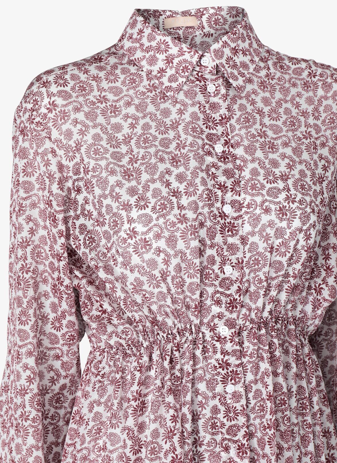 ALAÏA WEIß/BURGUNDER